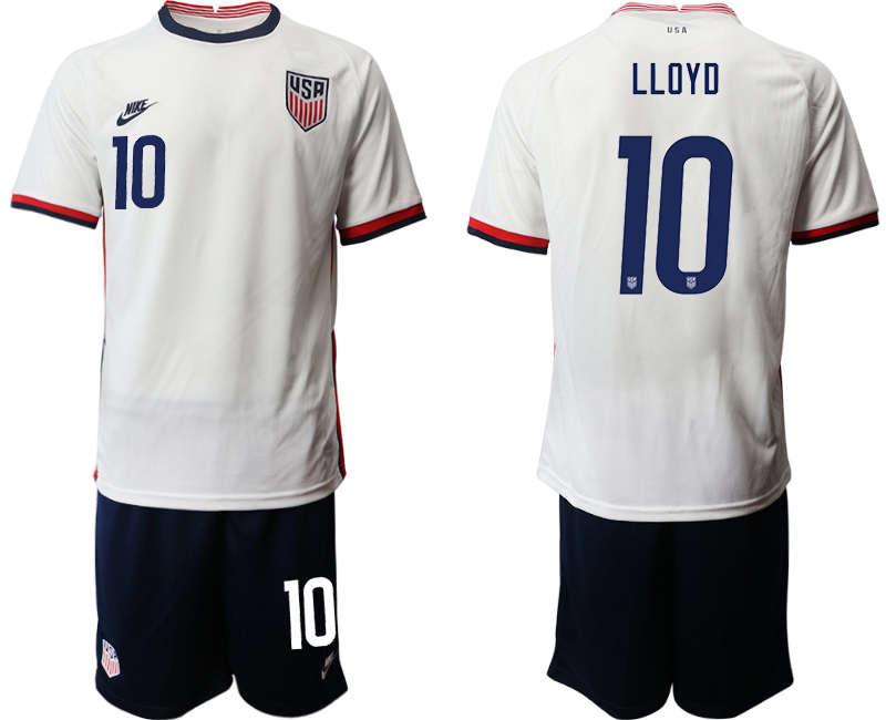 Men 2020-2021 Season National team United States home white #10 Soccer Jersey->united states jersey->Soccer Country Jersey